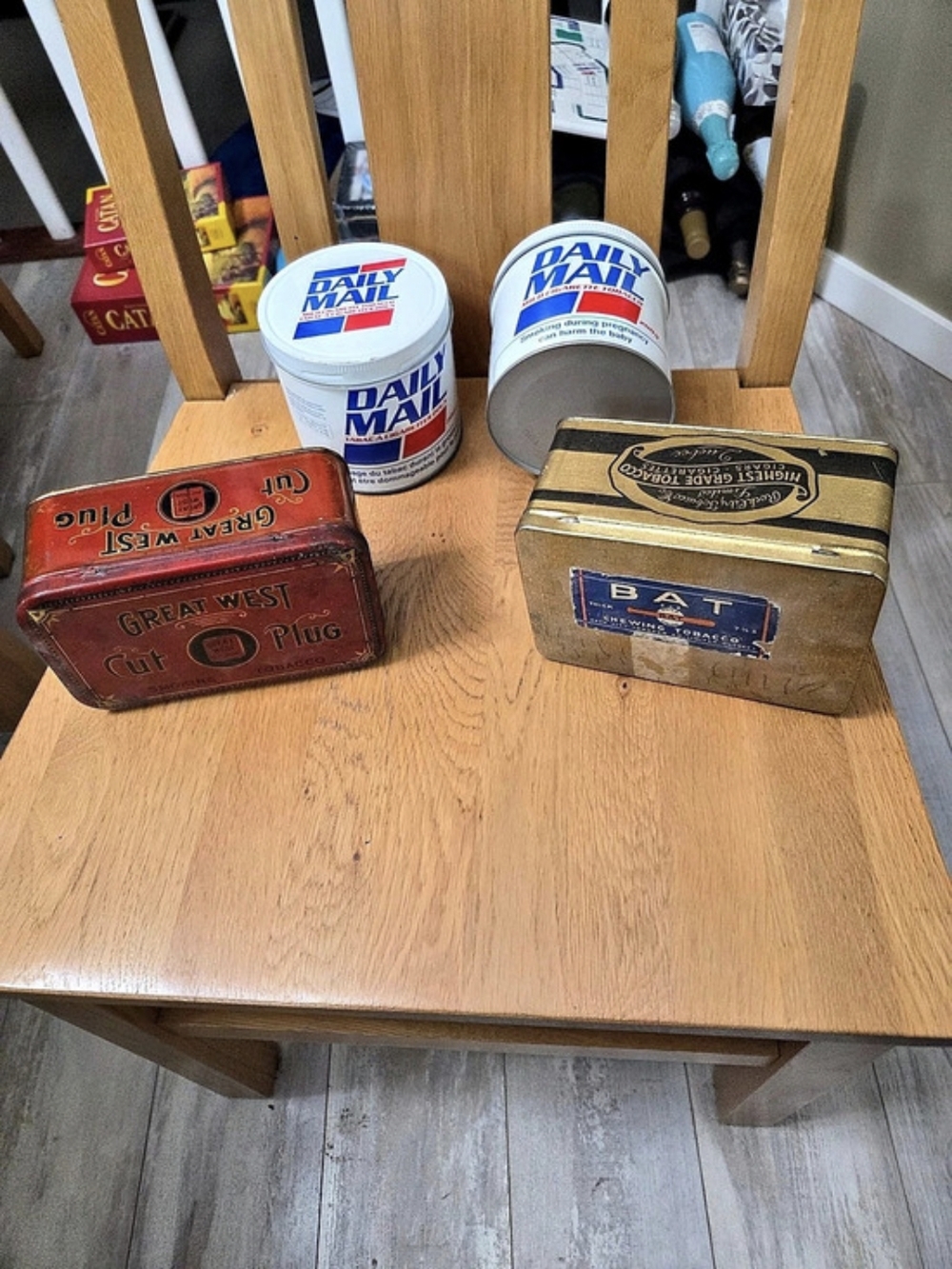 Great West Cut Plug & BAT Chewing Tobacco  - Daily Mail Tobacco Tins